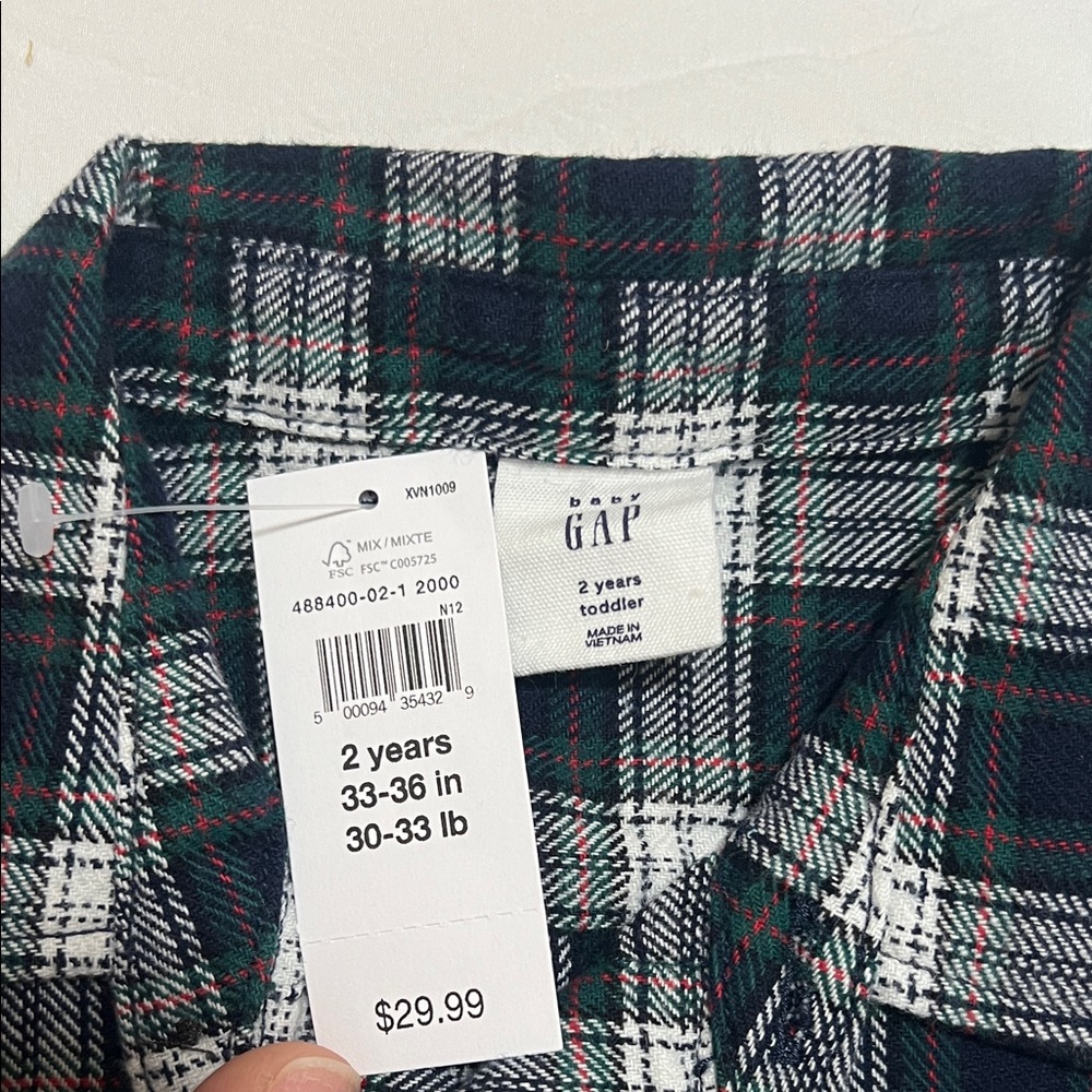 Baby GAP Toddler Flannel Shirt - Picture 2 of 3